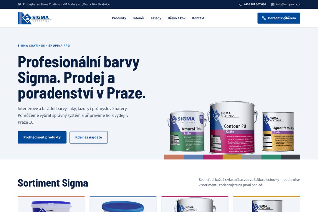 Náhled nového webu barvy-sigma.cz